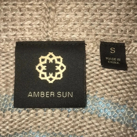 AMBER SUN cashmere mohair open front cardigan semi sheer short sleeve size S - Picture 5 of 10